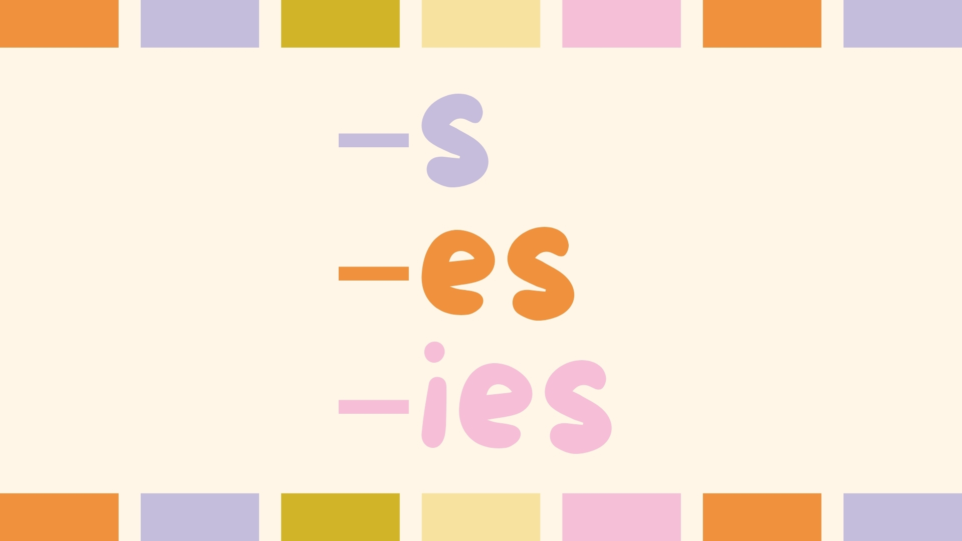 Закінчення -s / -es / ies