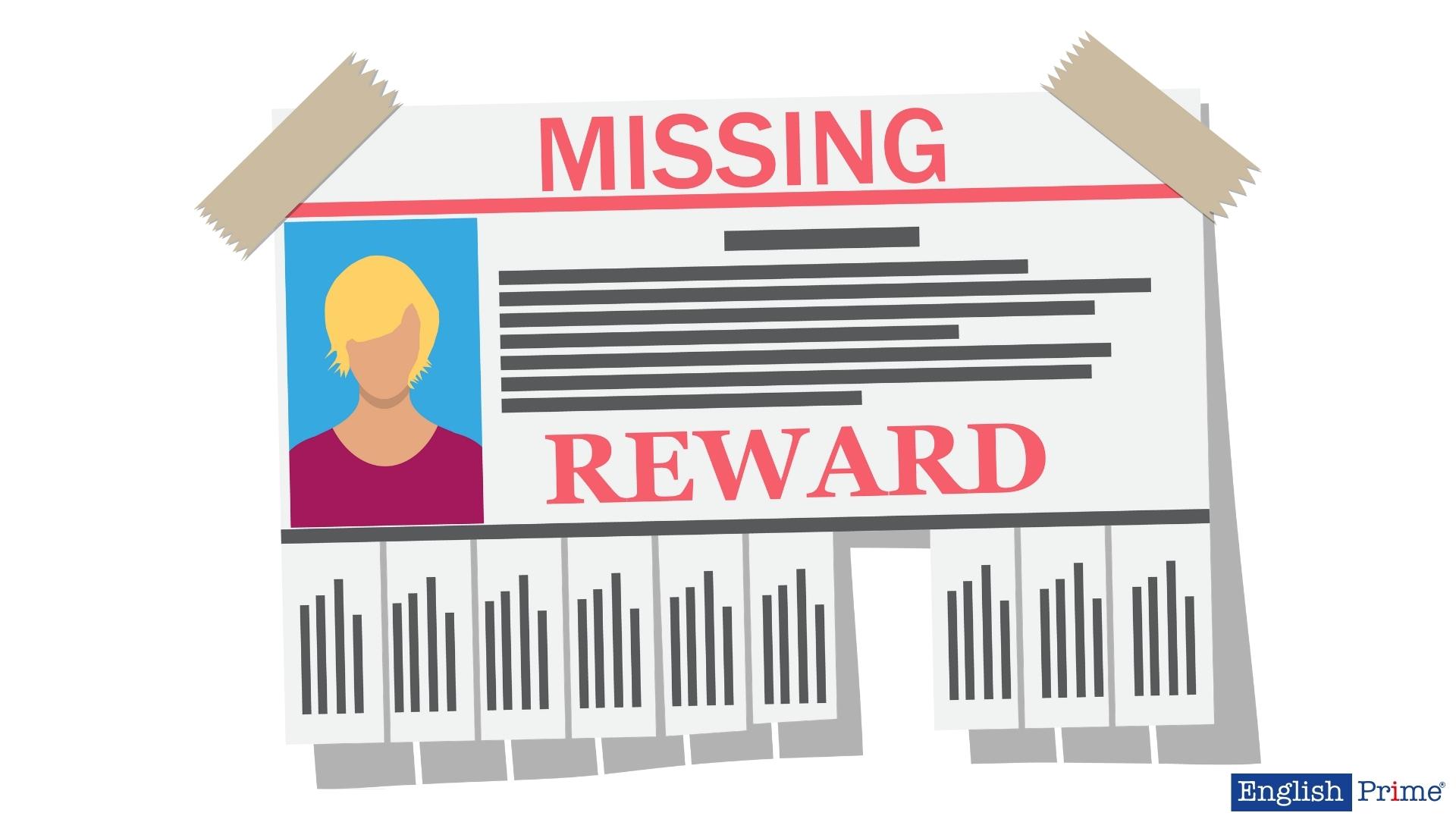 Объявление о поиске пропавшего человека