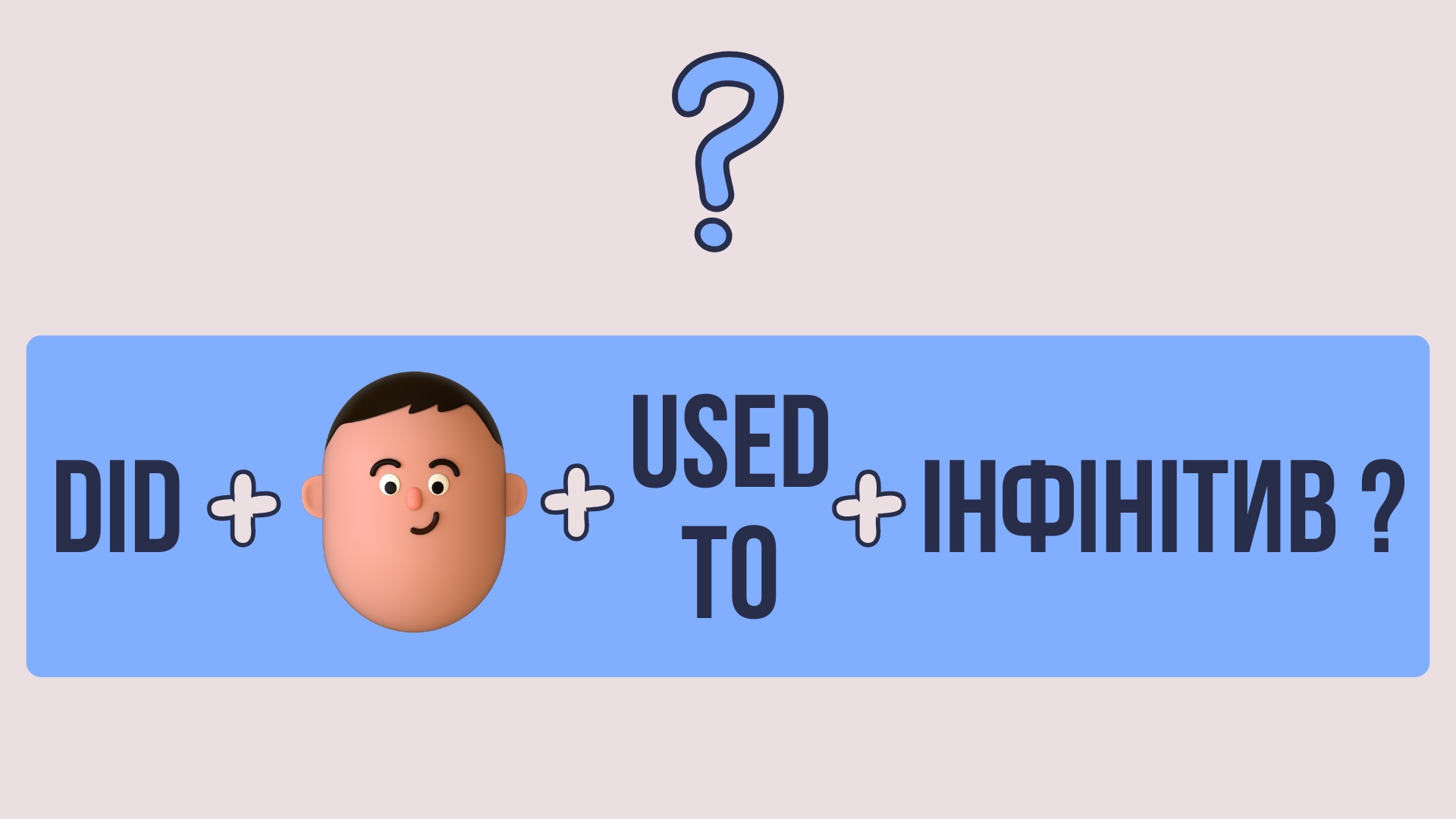 Використання USED TO в запитаннях і запереченнях