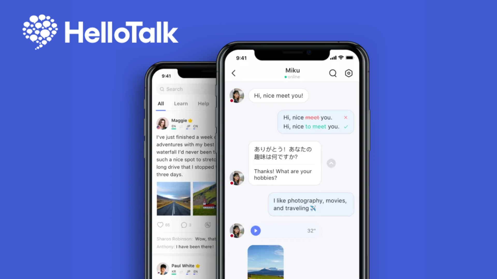 Социальная сеть HelloTalk