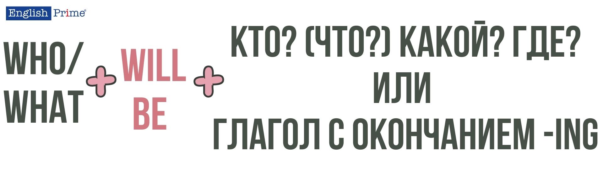 Subject question с to be в будущем