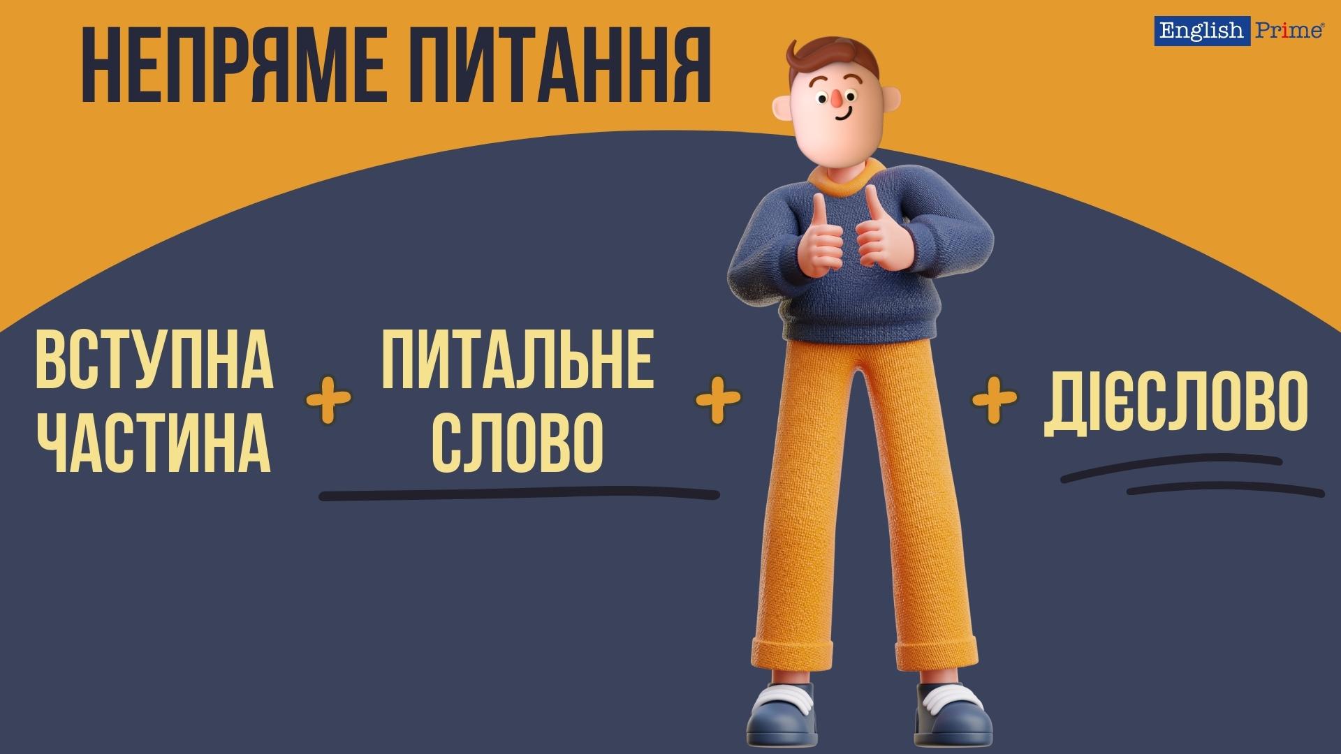 Правила утворення непрямих питань