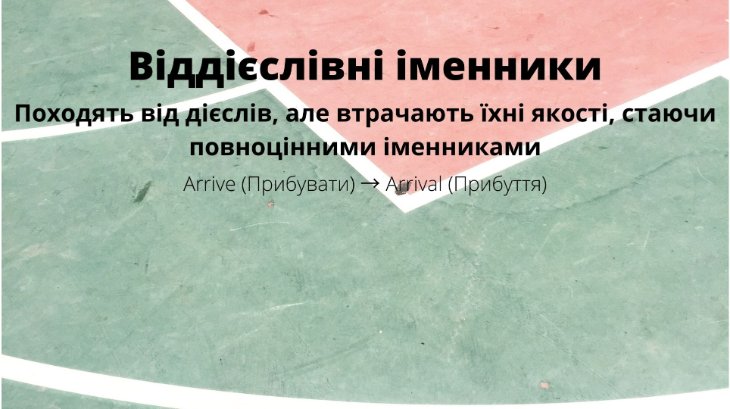 Віддієслівні іменники в англійській